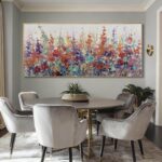 XIANSHOU Colorful Oversized Wall Art Flower Wall Decor Modern Canvas Posters 32"... - Image 5