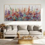 XIANSHOU Colorful Oversized Wall Art Flower Wall Decor Modern Canvas Posters 32"... - Image 6