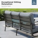 MFSTUDIO 5 Pieces Patio Conversation Sets,Outdoor Metal Furniture Sofas with 1 x... - Image 3
