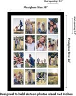 Americanflat 4x6 Collage Picture Frame with Polished Plexiglass - Multi Picture ... - Image 3