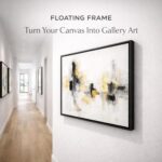 Premium Canvas Floating Frame - 1.25" Gallery Depth Floater Frame with Faux Wood... - Image 5