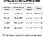 Premium Canvas Floating Frame - 1.25" Gallery Depth Floater Frame with Faux Wood... - Image 6