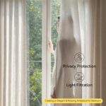 Liz Sheer Pinch Pleated Linen Curtains 108 Inches Long - Light Filtering Pleat C... - Image 4