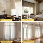 Liz Sheer Pinch Pleated Linen Curtains 108 Inches Long - Light Filtering Pleat C... - Image 5
