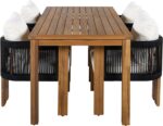 VilroCaz Luxury 5-Piece Patio Dining Set for 4, Acacia Wood Dinning Set with 4 R... - Image 9