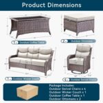 Luxury High Back Outdoor Furniture with 6-Inch Thick Cushions, Patio Furniture S... - Image 3