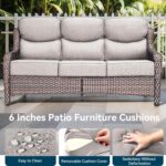 Luxury High Back Outdoor Furniture with 6-Inch Thick Cushions, Patio Furniture S... - Image 8
