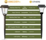XMCOSY+ Solar Pathway Lights Outdoor, Glass & Stainless Steel Garden Lights with... - Image 7