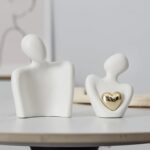Hugging Couple Statue Ceramic Lover Figurine Home Decor is a Romantic Gift for H... - Image 4
