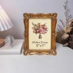 JANDERART Vintage Picture Frame 5x7 Inch, Antique Ornate Photo Frames with Glass... - Image 4