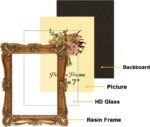JANDERART Vintage Picture Frame 5x7 Inch, Antique Ornate Photo Frames with Glass... - Image 6