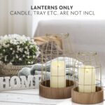 Rustic Farmhouse Lantern Decor Set of 2 - Stylish Decorative Lanterns for Your L... - Image 3