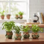 TOPZEA 10 Pack Succulent Planter Pots with Drainage Hole, Cute Owl Ceramic Small... - Image 9