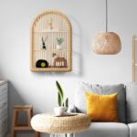 Vercraft Rattan Wall Shelf 3 Tier Boho Wall Mounted Shelf 15.75" x 23.62" Farmho... - Image 8