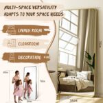 XRAMFY 76"x34" Floor Full Length Mirror Standing Full Body Rounded Corner Rectan... - Image 5