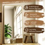 XRAMFY 76"x34" Floor Full Length Mirror Standing Full Body Rounded Corner Rectan... - Image 6