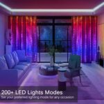 LED Curtain Lights, 6ft x 8ft 144 LED RGB Color Changing String Fairy Lights Cur... - Image 4