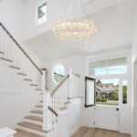 32'' Flower LED Chandelier Large Luxury Crystal Light Fixture Chrome Dimmable Mo... - Image 5