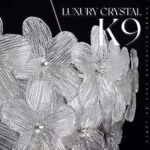 32'' Flower LED Chandelier Large Luxury Crystal Light Fixture Chrome Dimmable Mo... - Image 6