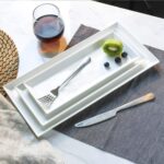 Sweese Serving Platter, 15.5/13.8/11.7 Inch Rectangle Porcelain Serving Trays, S... - Image 6