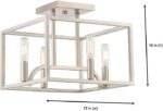 Designers Fountain Uptown 4 Light Semi-Flush Ceiling Light, Satin Platinum, 8841... - Image 4