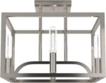 Designers Fountain Uptown 4 Light Semi-Flush Ceiling Light, Satin Platinum, 8841... - Image 6
