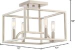 Designers Fountain Uptown 4 Light Semi-Flush Ceiling Light, Satin Platinum, 8841... - Image 8