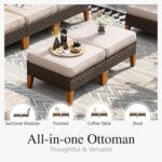 Sophia & William Half Moon Patio Furniture Set 7 Piece Outdoor Sectional Sofa Se... - Image 7