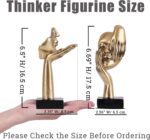 6.5" H Black Gold Art Thinker Figurines 2 PCS, Abstract Small Statues Home Accen... - Image 5