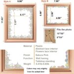Blush Sakura Pink Farmhouse Photo Frames 10+6 Inch - Handmade Pink-Blue Lace Set... - Image 7