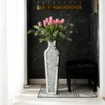 SHYFOY Crushed Diamond Floor Vase, Large Silver Mirror Tall Vases for Floor, Mod... - Image 5