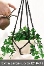43 Inches Macrame Planter Hanger Large for 12 inch Pot + Swag Hook (Extra Long &... - Image 3