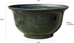Classic Home and Garden Venetian Deep Bowl 12.5" Planter, Green Granite - Image 4