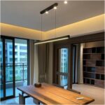Minimalist Dining Room Chandelier Modern Long Strip Dining Table Lamp Luxury Din... - Image 4