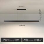 Minimalist Dining Room Chandelier Modern Long Strip Dining Table Lamp Luxury Din... - Image 8