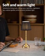 KDG Cordless LED Table Lamp Set of 2, Portables Fabric Shade Desk Lamps, 5000mAh... - Image 4