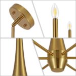 ACNKTZ Gold Chandelier Light Fixture, 6-Light Modern Farmhouse Kitchen Chandelie... - Image 8