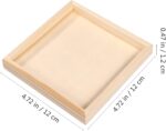 6Pcs Unfinished Wood Trays, 4.7in Small Montessori Platters Wooden Serving Trays... - Image 3