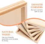 6Pcs Unfinished Wood Trays, 4.7in Small Montessori Platters Wooden Serving Trays... - Image 5
