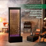 LONGRUN 48" Indoor Waterfall with App-Controlled RGB Lights, Elegant Floor Fount... - Image 5