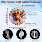 Highland Cow Wind Spinner Outdoor Patriotic Farm Animal Hanging Wind Sculpture 1... - Image 6