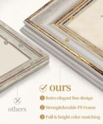 Afuly 5x7 Vintage Picture Frames Set of 3, Antique Retro Photo Frame Gold Pictur... - Image 3