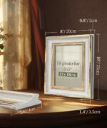 Afuly 5x7 Vintage Picture Frames Set of 3, Antique Retro Photo Frame Gold Pictur... - Image 4