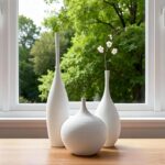 Relexome White Ceramic Vase Modern Boho Wabi-Sabi Flower Vase Set of 3 Decorativ... - Image 3