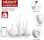 Relexome White Ceramic Vase Modern Boho Wabi-Sabi Flower Vase Set of 3 Decorativ... - Image 4
