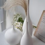 Relexome White Ceramic Vase Modern Boho Wabi-Sabi Flower Vase Set of 3 Decorativ... - Image 7