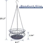 Metal Hanging Planters,Plant Hanger Basket Decorative Plant Pot Holder for Outdo... - Image 5
