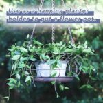 Metal Hanging Planters,Plant Hanger Basket Decorative Plant Pot Holder for Outdo... - Image 6