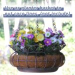Metal Hanging Planters,Plant Hanger Basket Decorative Plant Pot Holder for Outdo... - Image 7