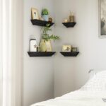 SRIWATANA Black Floating Shelves, Solid Wood Storage Wall Shelves Set of 4 Displ... - Image 3